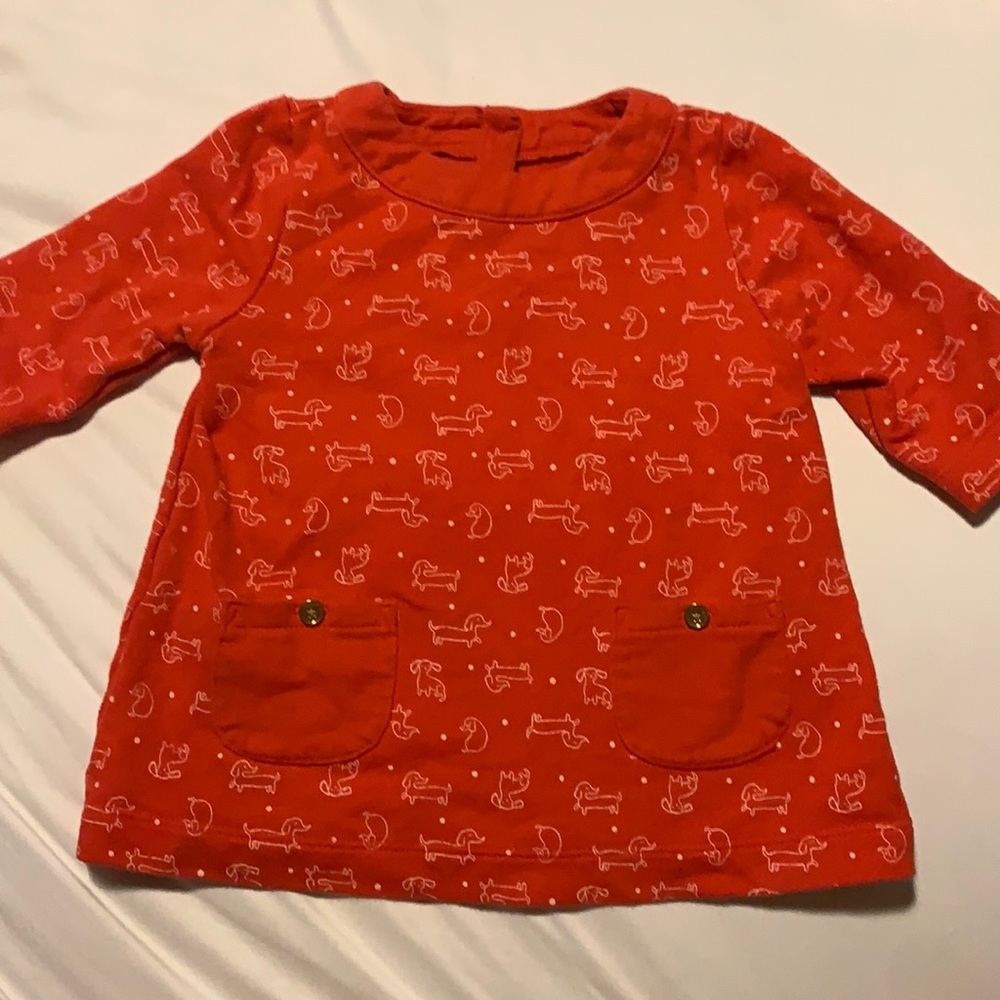 2/$10 Gymboree orange dachshund long sleeve tunic